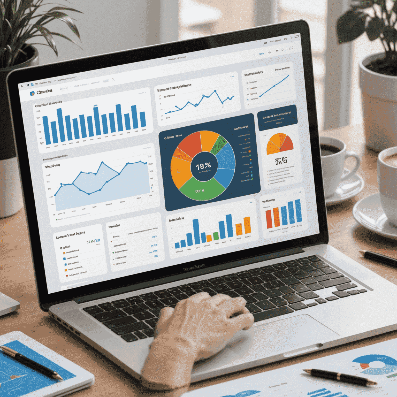 Dashboard de análisis de email marketing mostrando gráficos de métricas clave como tasas de apertura, clics y conversiones